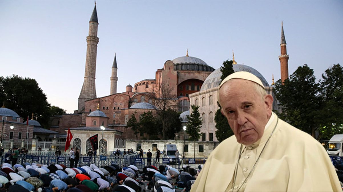 Katoliklerin ruhani lideri Papa'dan Ayasofya'nın ibadete açılmasıyla ilgili ilk yorum